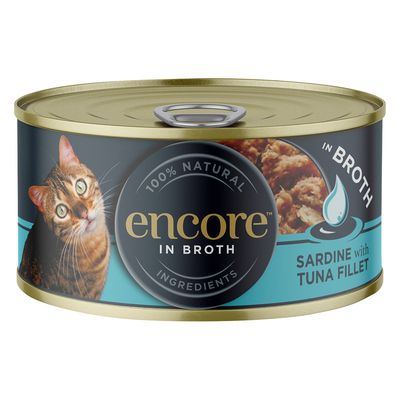 Encore sardynka, tuńczyk kawałki adult 70 g × 48