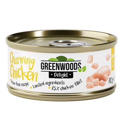 Greenwoods Delight kurczak w bulionie adult 70 g × 48