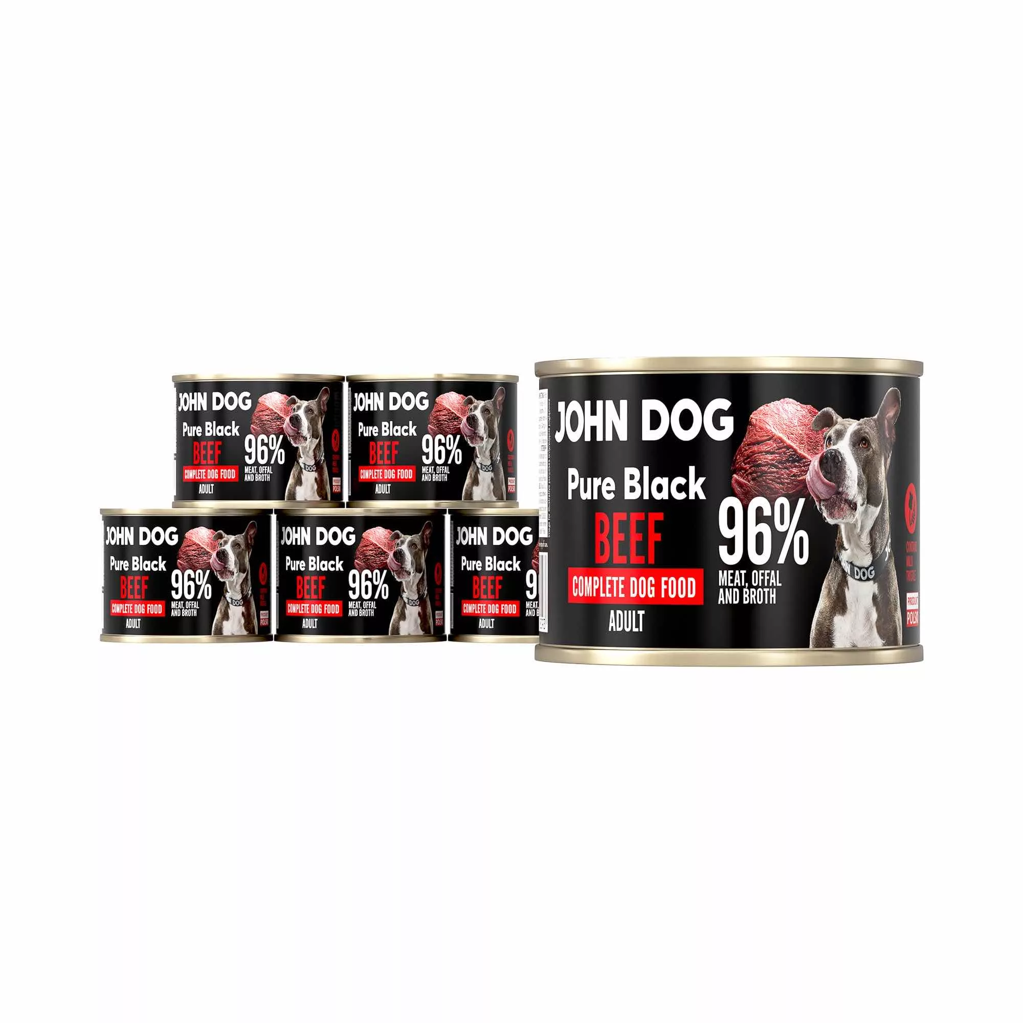John Dog Pure Black wołowina adult 200 g × 6