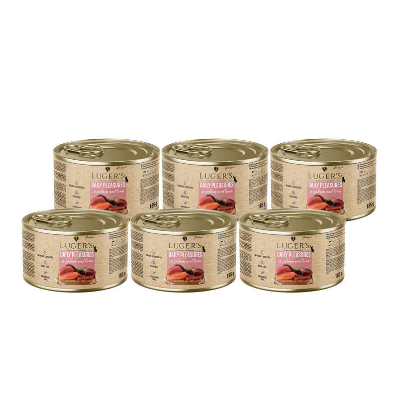 Luger's Daily Pleasures Sterilised tuńczyk, łosoś 185 g × 6
