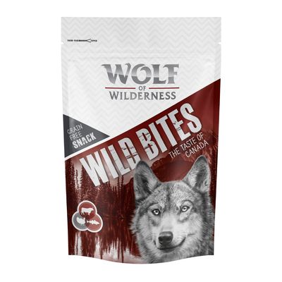 Wolf of Wilderness Wild Bites wołowina, dorsz, indyk 180 g × 3