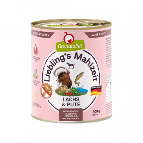 GranataPet Liebling's Mahlzeit indyk, łosoś adult 800 g
