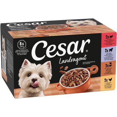 Cesar Country Kitchen Favourites drób, indyk, jagnięcina, wołowina adult 150 g × 96