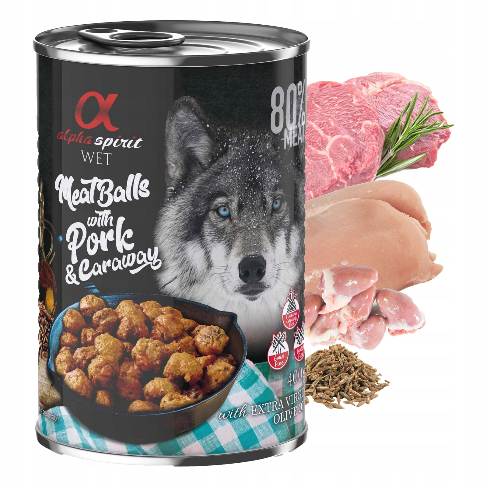 Alpha Spirit klopsiki z wieprzowiną 400 g