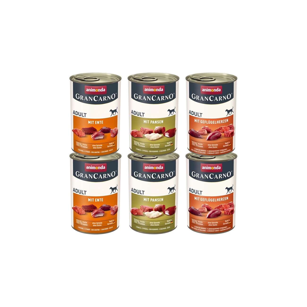 Animonda GranCarno Original drób, kaczka, żwacz adult 400 g × 6