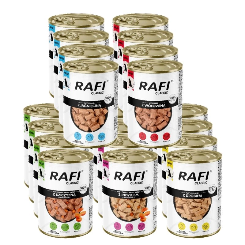 Rafi Classic drób, dziczyzna, indyk, jagnięcina, wołowina adult 1.24 kg × 20