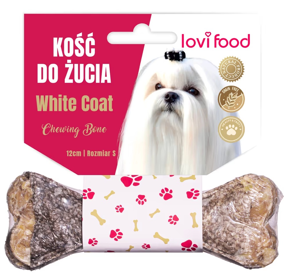 Lovi Food White Coat kość do żucia dorsz S 12 cm