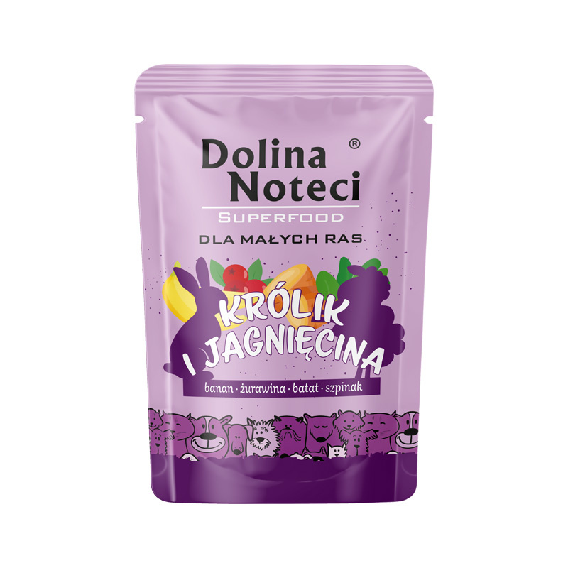 Dolina Noteci Superfood jagnięcina, królik adult małe rasy 100 g