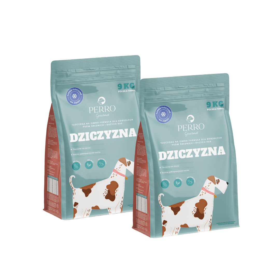 Perro Gourmet dziczyzna adult średnie i duże rasy 9 kg × 2