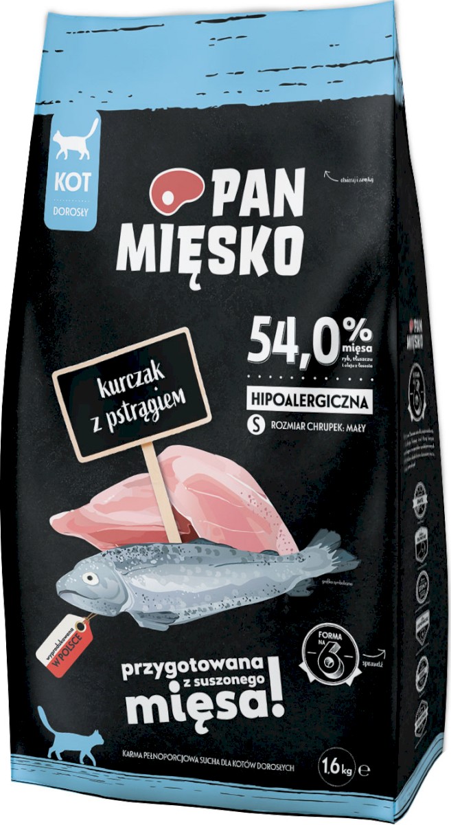 Pan Mięsko kurczak, pstrąg adult 1,6 kg