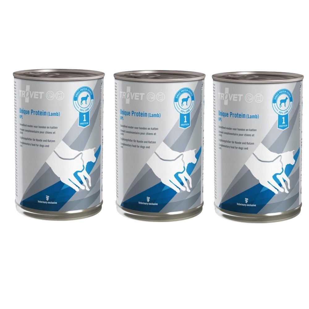 Trovet Unique Protein jagnięcina 400 g × 3