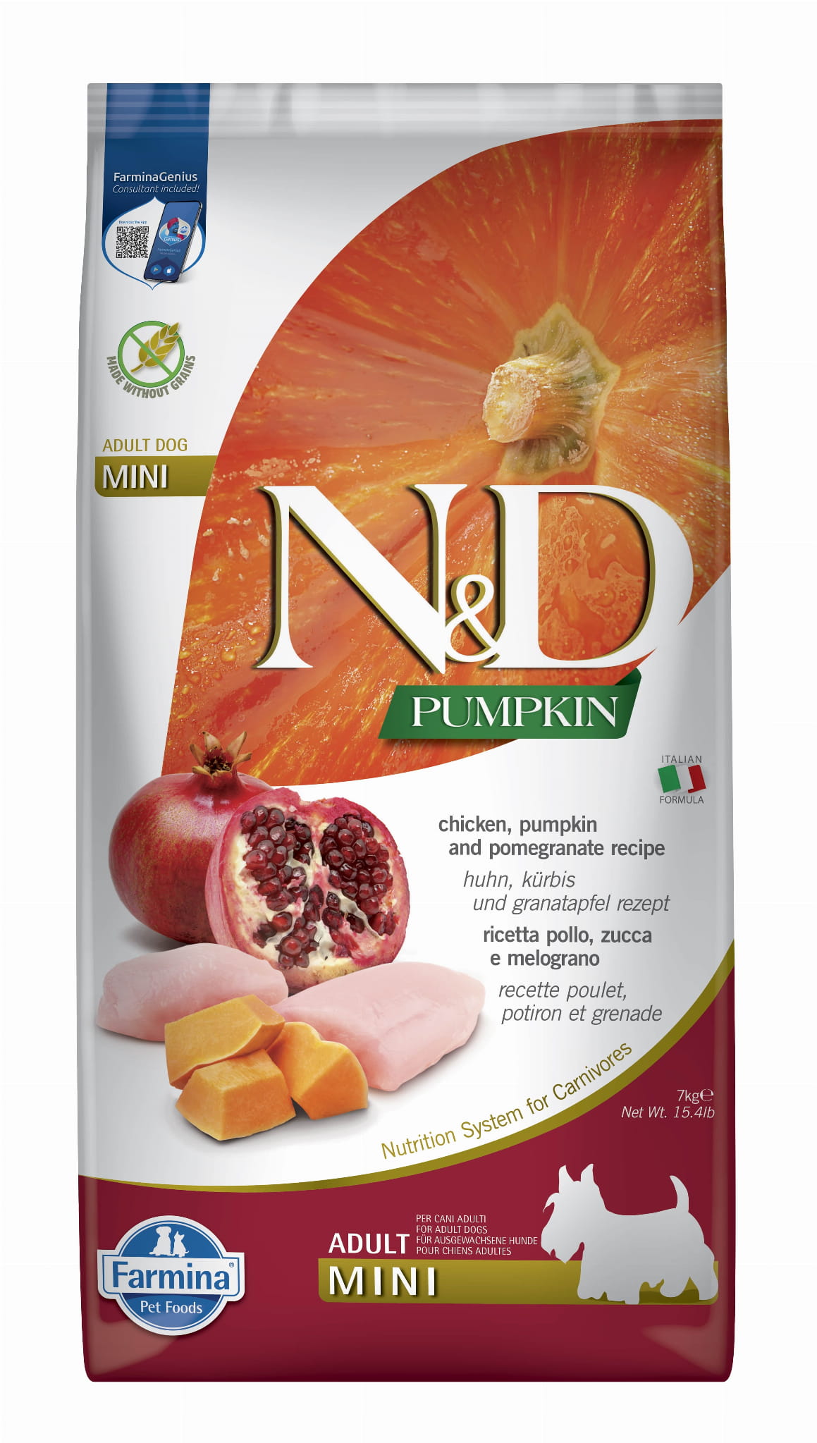 Farmina N&D Pumpkin kurczak adult małe rasy 7 kg