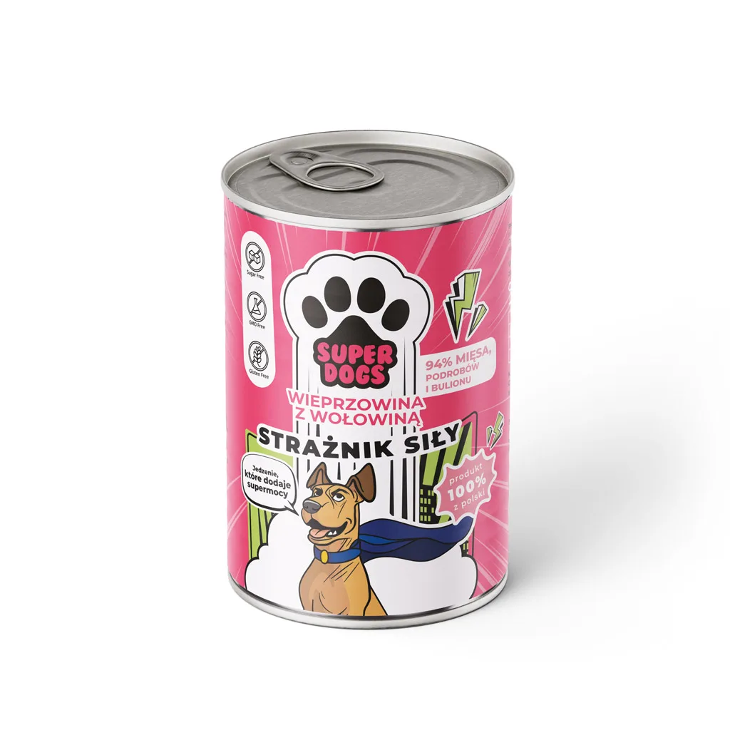 Uniszki Superdogs wieprzowina, wołowina 400 g
