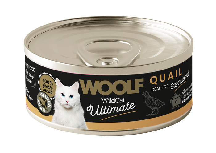 Woolf WildCat Ultimate Sterilised przepiórka pasztet adult 85 g