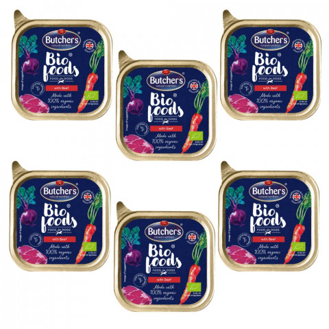 Butcher's Bio Foods wołowina adult 150 g × 6