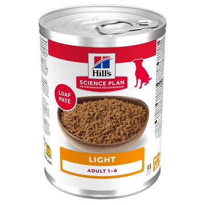 Hill's Science Plan Light kurczak dla dorosłych psów 370 g × 6