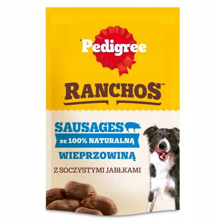 Pedigree Ranchos Sausages wieprzowina z jabłkiem adult 60 g