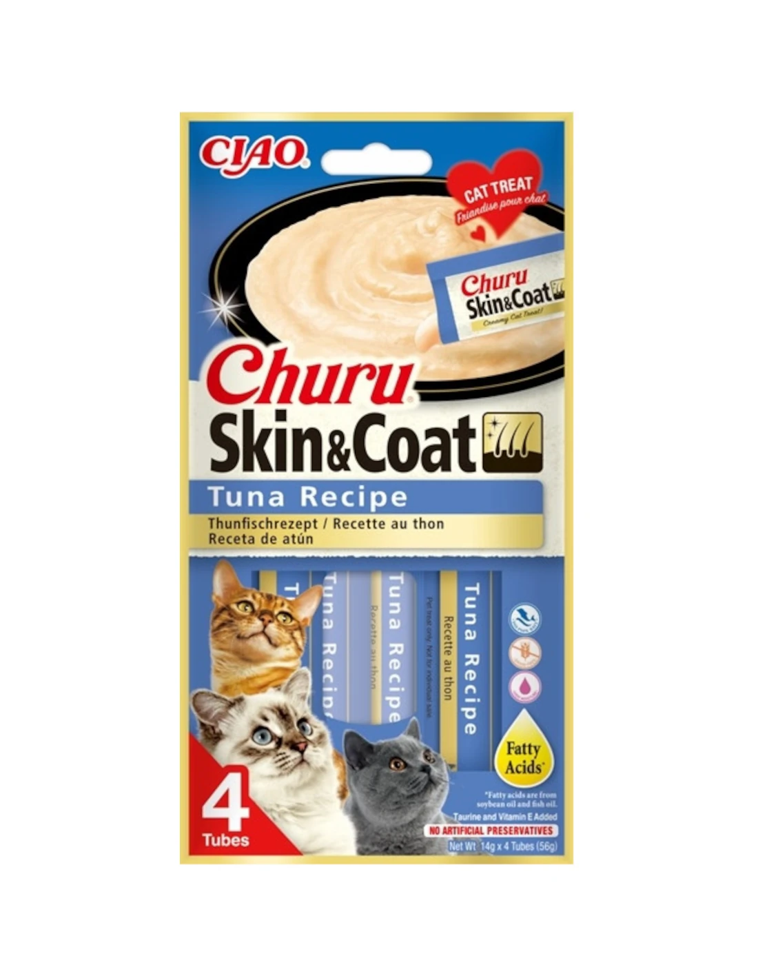 Inaba Churu Skin & Coat tuńczyk 14 g × 4