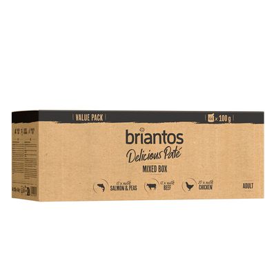Briantos Delicious Paté cielęcina, drób, kurczak, wołowina, łosoś 100 g × 44