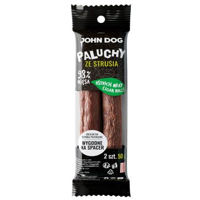 John Dog Paluchy Premium struś 25 g × 2