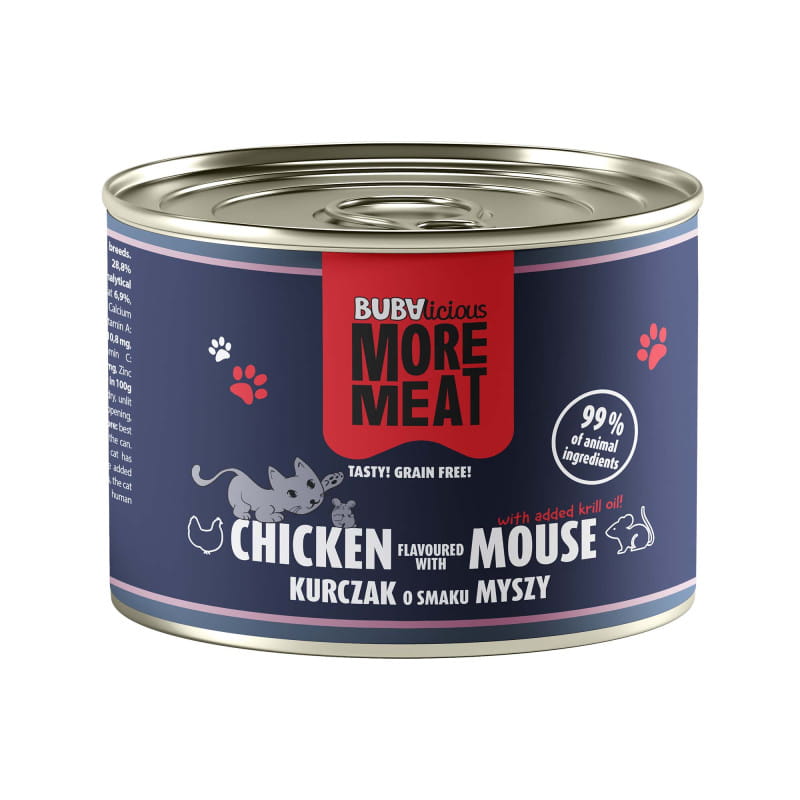 Buba More Meat kurczak, mysz adult 185 g
