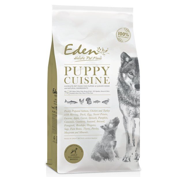 Eden Puppy Cuisine indyk, kaczka, kurczak, łosoś, śledź junior średnie rasy, duże rasy 2 kg