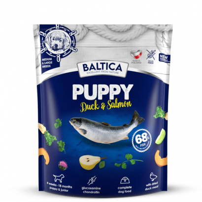 Baltica Excellent kaczka, łosoś puppy średnie rasy, duże rasy 1 kg