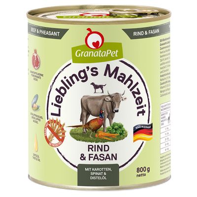 GranataPet Liebling's Mahlzeit bażant, wołowina 800 g × 6