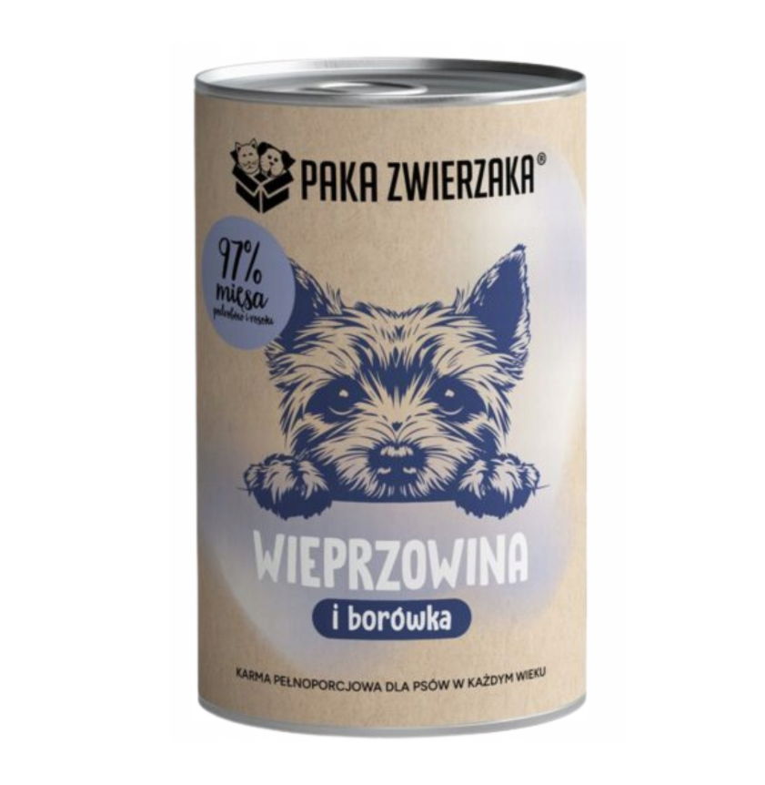 Paka Zwierzaka wieprzowina z borówką 400 g