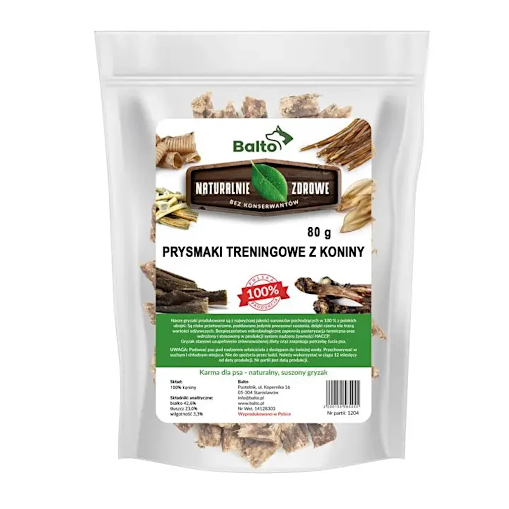 Balto przysmaki treningowe konina 80 g