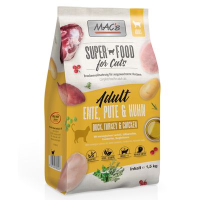 MAC's Superfood Sensitive indyk, kaczka, kurczak adult 1,5 kg × 2