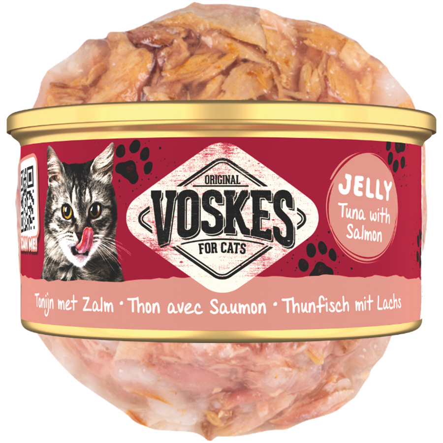 Voskes Original tuńczyk, łosoś w galaretce 85 g