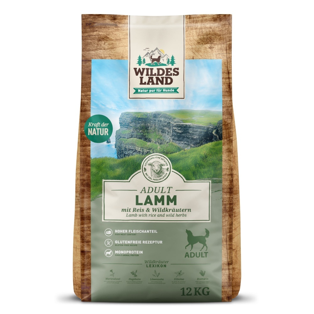Wildes Land jagnięcina z ryżem adult 12 kg