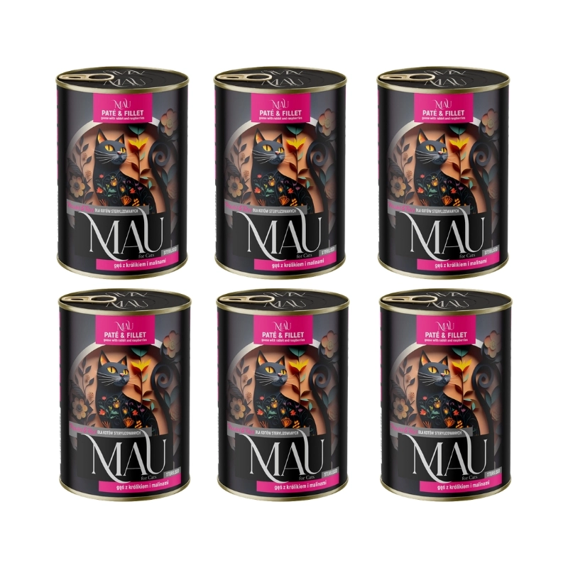 Dolina Noteci Mau Sterilised gęś z królikiem i malinami pasztet 400 g × 6