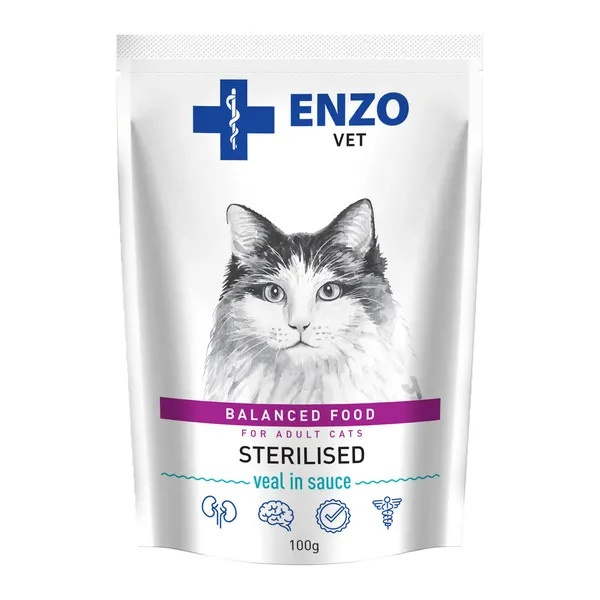 Enzo Vet Sterilised cielęcina w sosie adult 100 g