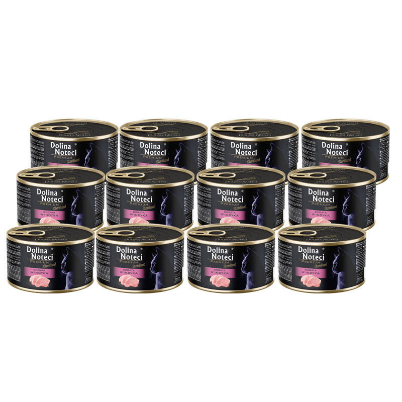 Dolina Noteci Premium Sterilised indyk adult 185 g × 12