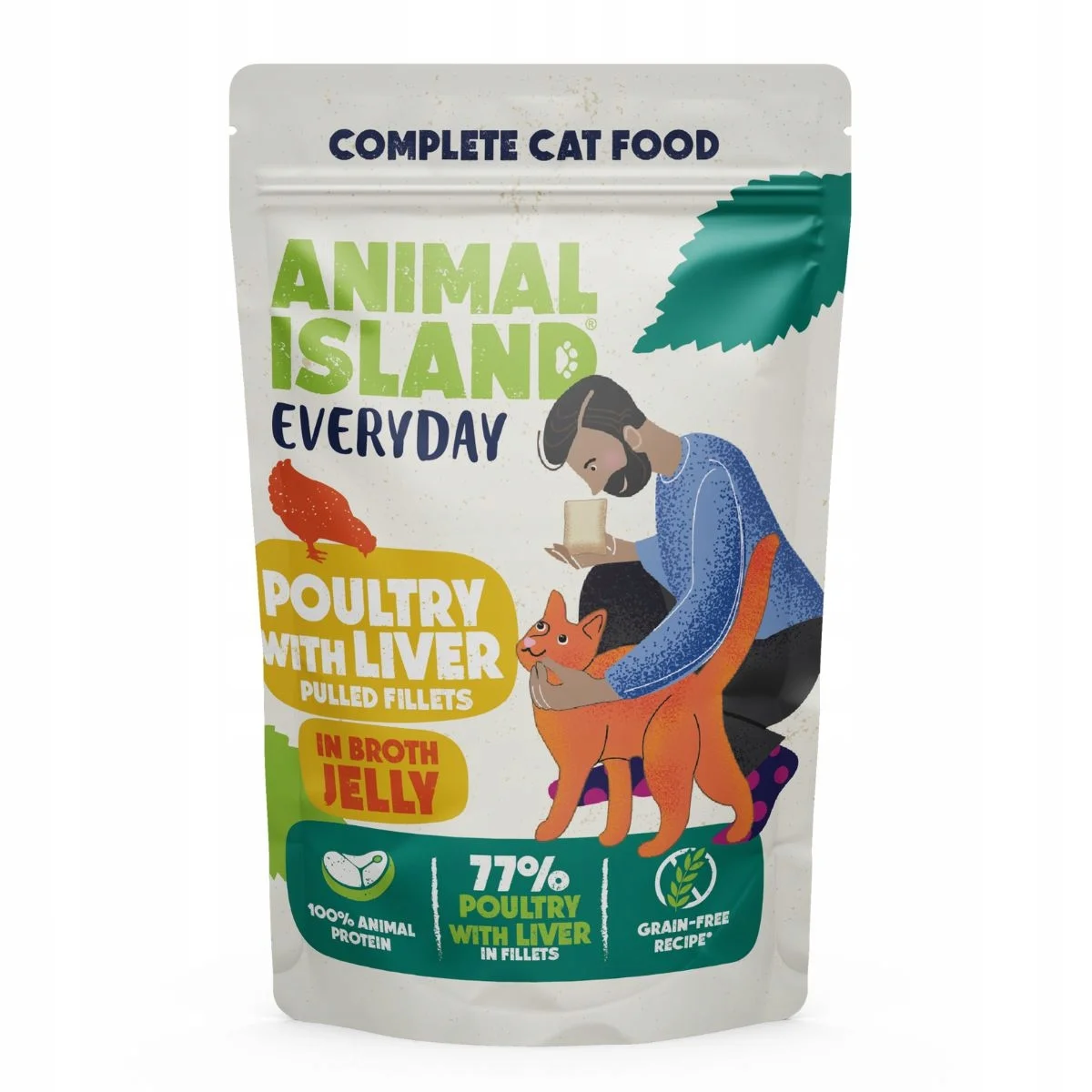 Animal Island Everyday Sensitive drób, wątróbka w galaretce 85 g