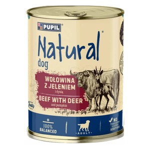 Natural jeleń, wołowina z dynią adult 800 g