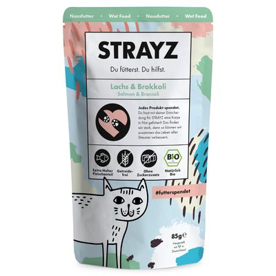 STRAYZ łosoś z brokułem pasztet adult 85 g × 6