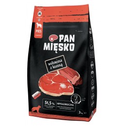 Pan Mięsko kozina, wołowina adult średnie rasy 3 kg