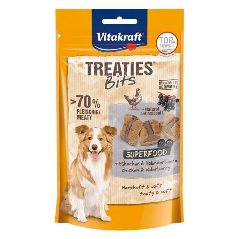 Vitakraft Treaties Bits Superfood czarny bez 100 g