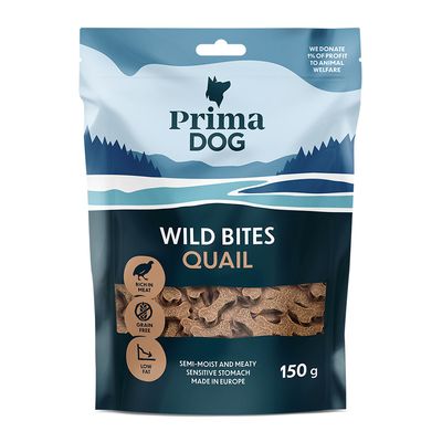 PrimaDog Wild Bites Soft Snack przepiórka 150 g × 4