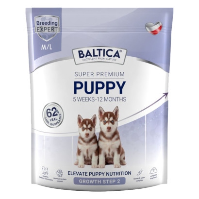 Baltica Breeding Expert cielęcina, jagnięcina puppy średnie rasy, duże rasy 1 kg
