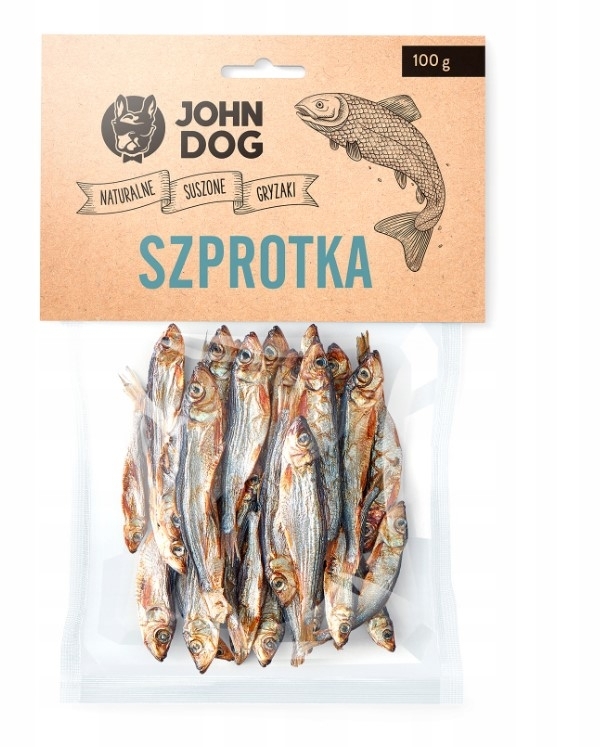 John Dog Gryzaki Naturalne szprot 100 g