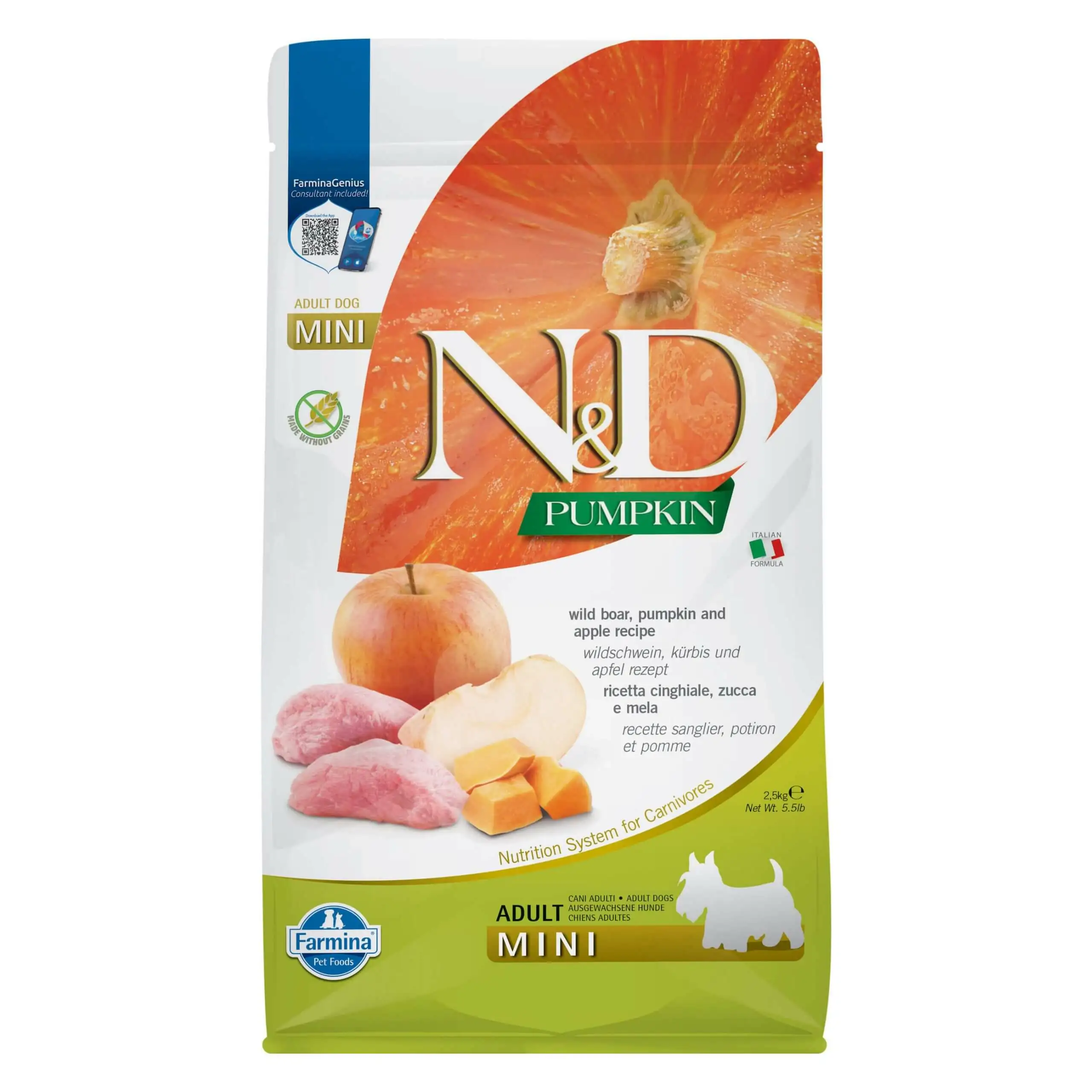 Farmina N&D Pumpkin dziczyzna adult małe rasy 2,5 kg