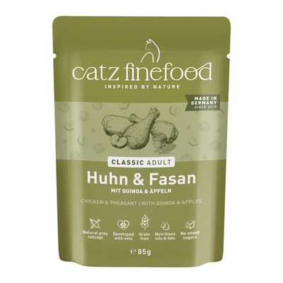 Catz Finefood Classic bażant, kurczak adult 85 g × 16