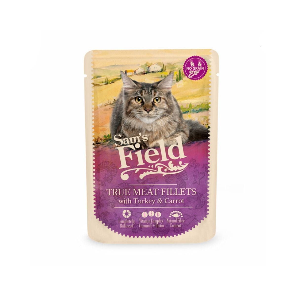 Sam's Field indyk z marchewką kawałki adult 85 g