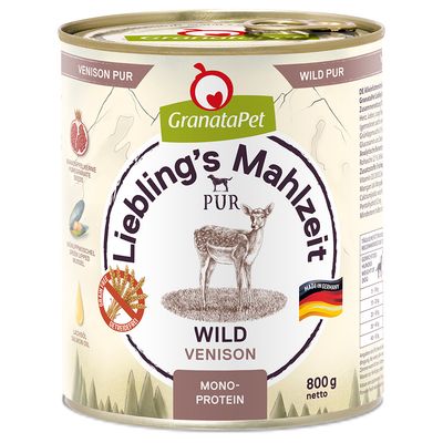 GranataPet Liebling's Mahlzeit dziczyzna 800 g × 12