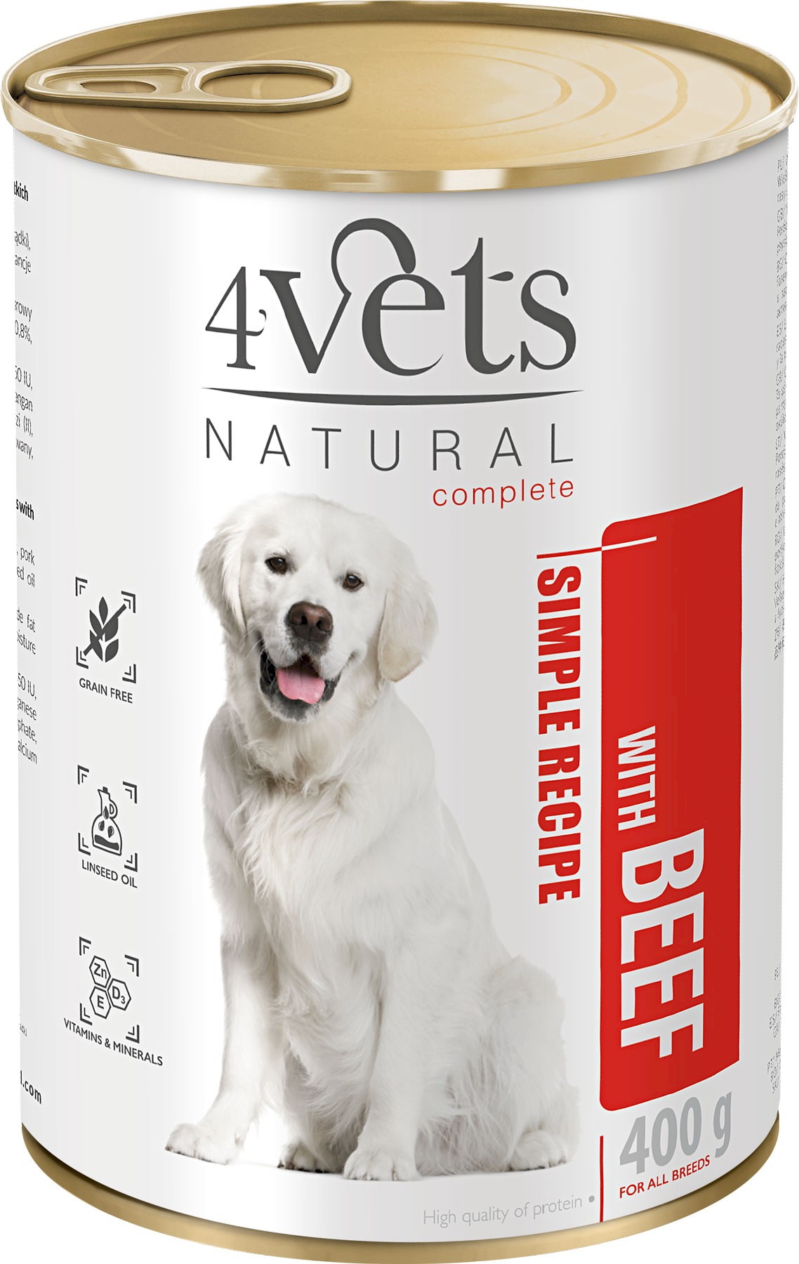 4Vets Natural wołowina adult 400 g