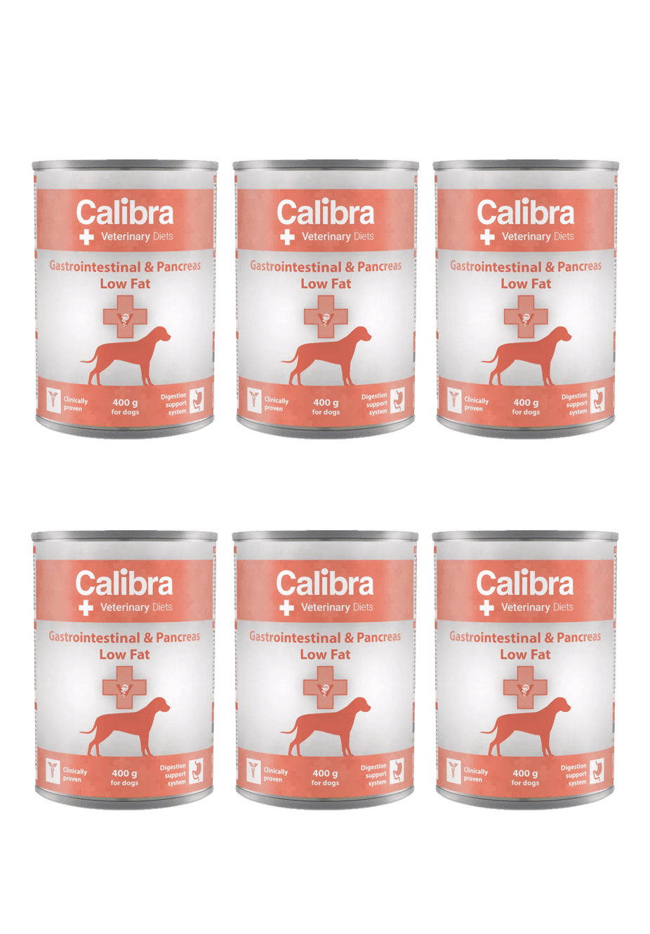 Calibra Veterinary Diet gastrointestinal low fat adult 400 g × 6